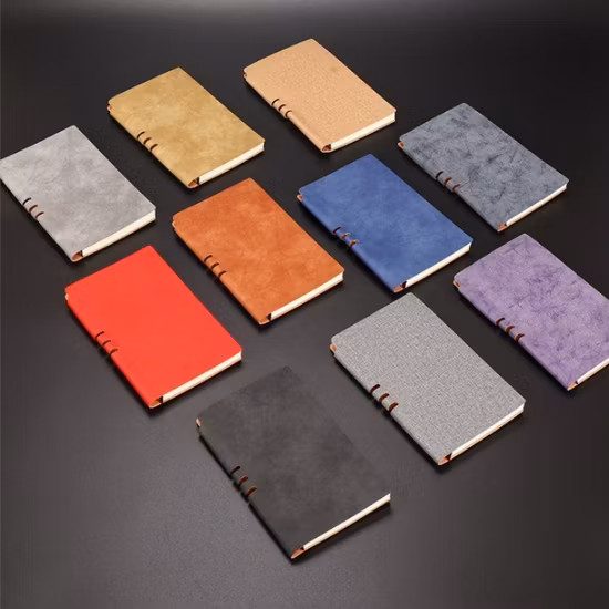 Leather PU Hardcover Notebook Office Supply Diary Book with Custom Logo