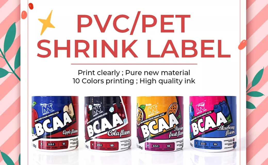 Custom Printing Pet/PVC Vinyl Film Beverage Milk Packing Bottle Shrink Wrap Sleeves