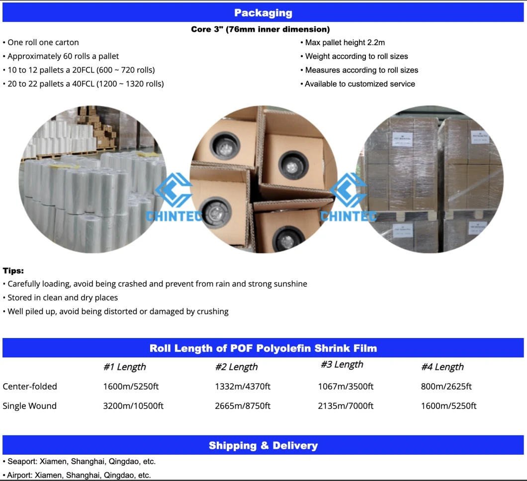 Good Barrier Property Polyolefin Heat Shrink Bags, Excellent Sealing Performance Soft Plastic Wrap Bags