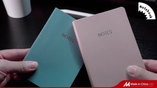 Notebook con copertina morbida in pelle PU colorata in stile minimalista, notebook da lavoro e da ufficio