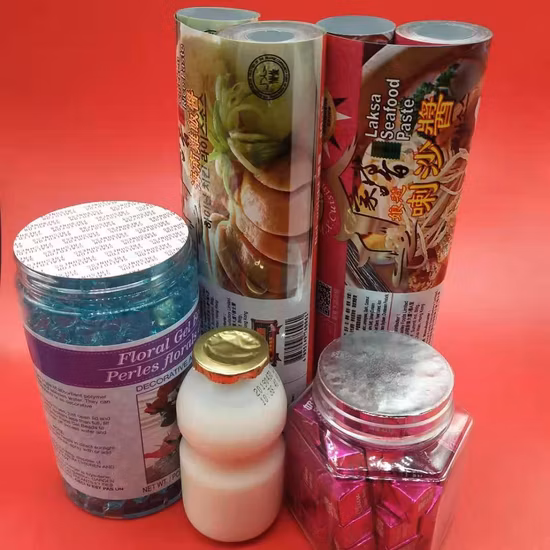 Sigillo per etichette con nastro avvolgente in pellicola termoretraibile stampabile perforato per uso alimentare in PVC/Pet per bottiglie di acqua/energia/succo