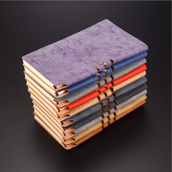 Diario di forniture per ufficio per notebook con copertina rigida in pelle PU con logo personalizzato